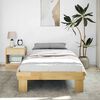 vidaXL Estructura de cama sin colchón 90x190 cm Madera maciza de roble
