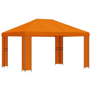 vidaXL Cenador 4 x 3 m Naranja Poli&eacute;ster y Acero 190