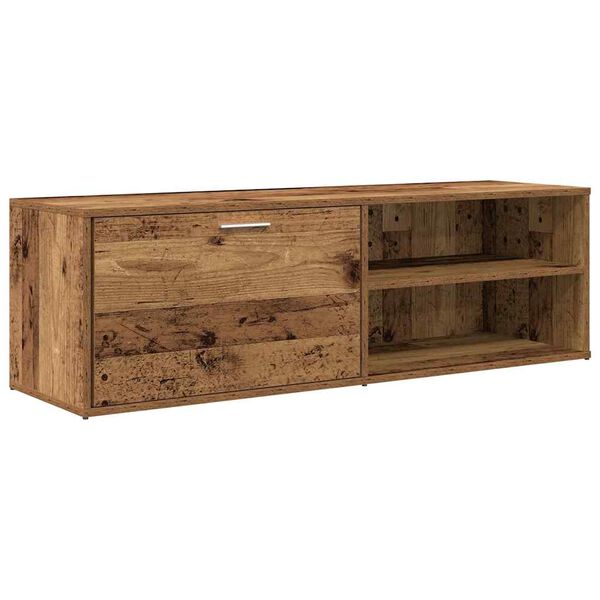 vidaXL Mueble de TV madera contrachapada envejecida 120x34x37 cm