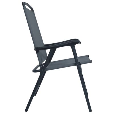 vidaXL Mesa y sillas de bistró 3 piezas acero gris