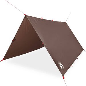 vidaXL Lona de camping impermeable marr&oacute;n 366x306 cm
