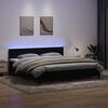 vidaXL Cama box spring con colch&oacute;n y LED terciopelo negro 200x210 cm