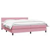 vidaXL Cama box spring con colch&oacute;n terciopelo rosa 180x220 cm