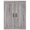 vidaXL Aparador alto madera contrachapada gris sonoma 69,5x34x180 cm