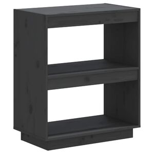 vidaXL Estanter&iacute;a madera maciza de pino gris 60x35x71 cm