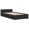 vidaXL Cama con caj&oacute;n madera de ingenier&iacute;a negra 90x200 cm