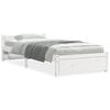 vidaXL Estructura cama individual sin colch&oacute;n madera blanco 90x190 cm