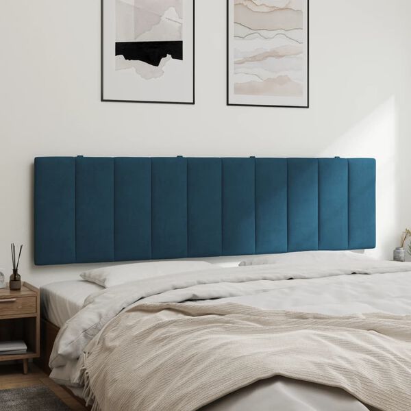 vidaXL Cabecero de cama acolchado Hanko terciopelo azul 180 cm