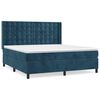 vidaXL Cama box spring con colch&oacute;n terciopelo azul oscuro 160x200 cm