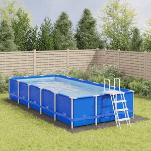 vidaXL Tapiz de suelo piscina geotextil poli&eacute;ster gris claro 820x420cm