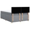 vidaXL Cama box spring con colch&oacute;n tela gris claro 160x200 cm
