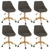 vidaXL Sillas de comedor giratorias 6 unidades terciopelo gris oscuro