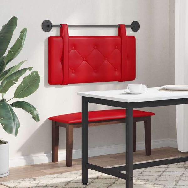 vidaXL Cabecera Colgante Rojo 80 cm Cuero sint&eacute;tico