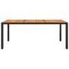vidaXL Juego de comedor de jard&iacute;n 9 piezas rat&aacute;n sint&eacute;tico negro