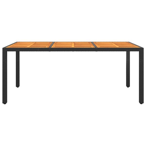 vidaXL Juego de comedor de jard&iacute;n 9 piezas rat&aacute;n sint&eacute;tico negro
