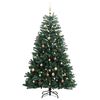 vidaXL &Aacute;rbol de Navidad artificial con bisagras 300 LED y bolas 240 cm