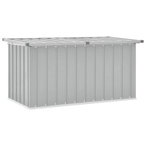 vidaXL Caja de almacenaje para jard&iacute;n gris 129x67x65 cm