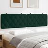 vidaXL Cabecero de cama acolchado terciopelo verde oscuro 200 cm