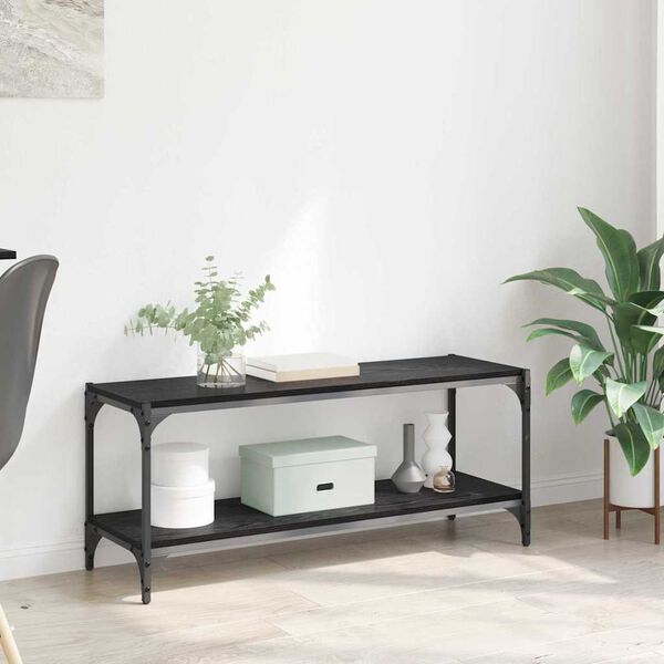 vidaXL Gabinete de TV Roble Negro 100x33x41cm