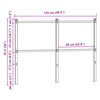 vidaXL Cabecero de repuesto de madera de ingenier&iacute;a y acero roble ahumado 120 cm