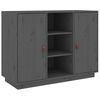 vidaXL Aparador de madera maciza de pino gris 100x40x75 cm