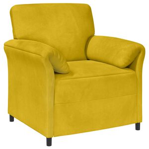 vidaXL Sof&aacute; de una plaza Amarillo 88 x 83 x 95 cm Terciopelo