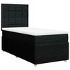 vidaXL Cama box spring con colch&oacute;n tela negro 90x190 cm