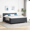 vidaXL Cama tipo Box Spring Gris Oscuro y 180 x 200 cm Tela de Pana