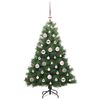 vidaXL Árbol de Navidad artificial con 150 LED Verde 120 cm PE y PVC