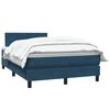 vidaXL Cama box spring con colch&oacute;n terciopelo azul oscuro 120x210 cm