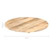 vidaXL Superficie de mesa redonda madera maciza de mango 15-16 mm 70cm