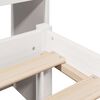 vidaXL Cama con estantería sin colchón madera maciza blanca 140x190 cm