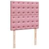 vidaXL Cama box spring con colch&oacute;n terciopelo rosa 80x200 cm