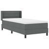 vidaXL Cama tipo Box Spring con colch&oacute;n Gris oscuro 200 x 80 cm tela