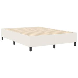 vidaXL Cama de plataforma Crema 140 x 190 cm Tela de Pana