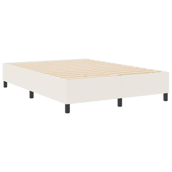vidaXL Cama de plataforma Crema 140 x 190 cm Tela de Pana