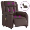 vidaXL Sill&oacute;n de masaje reclinable el&eacute;ctrico cuero sint&eacute;tico marr&oacute;n