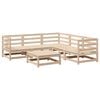 vidaXL Juego de sof&aacute;s de jard&iacute;n 6 piezas madera maciza de pino