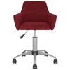 vidaXL Silla de comedor giratoria de terciopelo rojo tinto