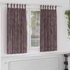 vidaXL Cortinas de Terciopelo 2 pcs Marr&oacute;n 175 x 140 cm Terciopelo