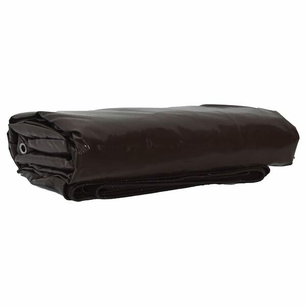vidaXL Lona 650g / m&sup2; Marr&oacute;n 6 x 8 m Lona con recubrimiento de PVC