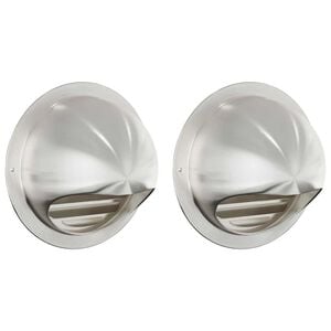 vidaXL Rejillas de ventilaci&oacute;n de aire 2 uds. Plateado 150 mm