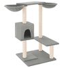 vidaXL Rascador para gatos con postes gris claro 82 cm