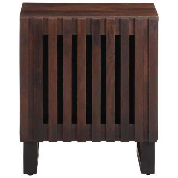 vidaXL Mesita de noche de madera maciza de mango 40x34x46 cm