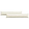 vidaXL Cojines de sof&aacute; 2 pcs Crema 200 x 40 cm Tela de pana