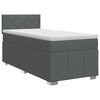 vidaXL Cama box spring con colch&oacute;n Gris oscuro 90 x 190 cm Tela
