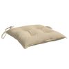 vidaXL Cojines de silla de jardín 6 uds tela Oxford beige 40x40x7 cm