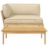 vidaXL Juego de Sof&aacute; con coj&iacute;n 2 pcs Beige Madera de Acacia S&oacute;lida