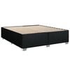 vidaXL Cama box spring con colch&oacute;n tela negro 200x200 cm