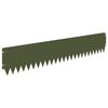 vidaXL Borde de C&eacute;sped 30 pcs 103 x 20 cm Acero Verde oliva
